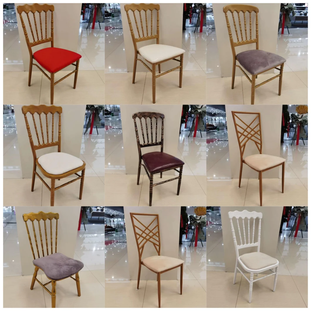 China Manufacturer Wholesale Outdoor/Indoor Modern Commercial Stackable Metal/Steel Tiffany/Chiavari Chair Price for Wedding/Banquet/Hote/Party/Event/Restaurant