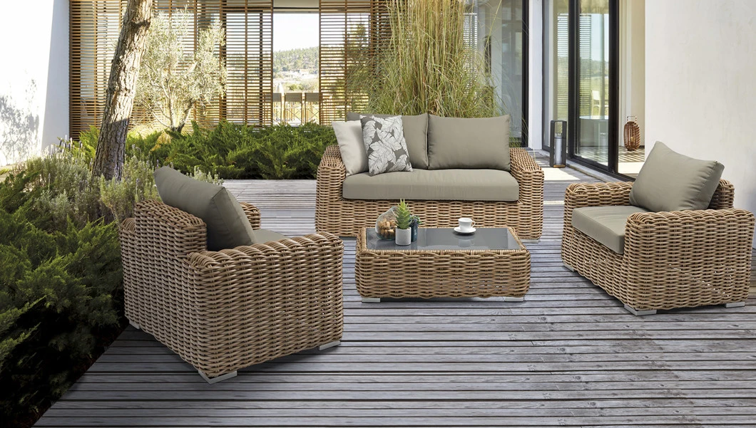 Modern Outdoor Furniture Rattan Sofa for Hotel Apartment Project