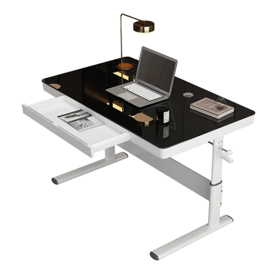 Sentar-se e levantar mesa moderna de alta qualidade ajustável em altura para computador de estudo escolar para escritório em casa