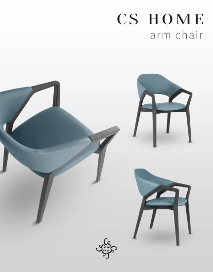 Mobiliário de design moderno e luxuoso, cadeiras para sala de jantar, cadeiras com pernas de madeira